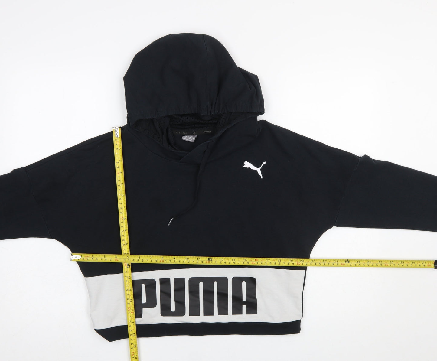 Womens UK Size XS PUMA Black Pullover Hoodie