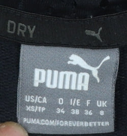 Womens UK Size XS PUMA Black Pullover Hoodie