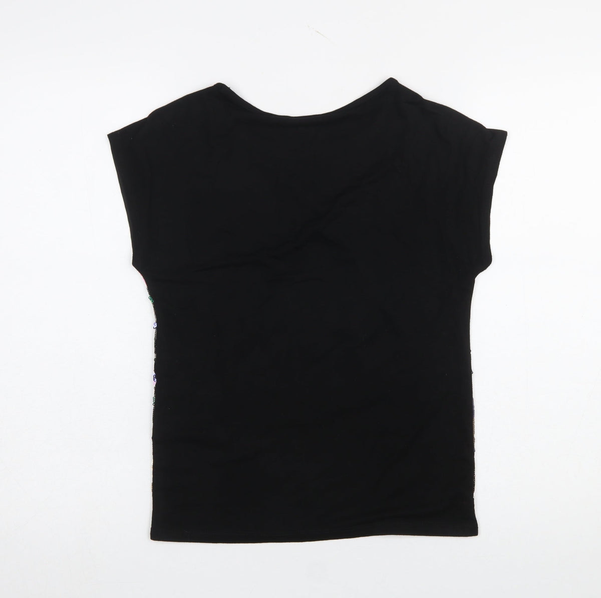 Womens UK Size XS VERO MODA Black Basic T-Shirt