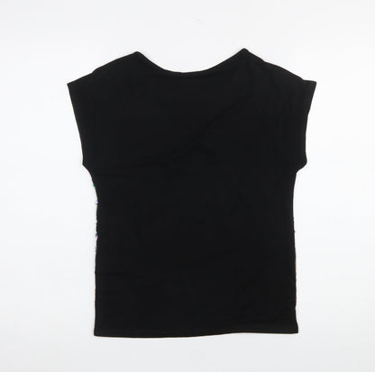 Womens UK Size XS VERO MODA Black Basic T-Shirt