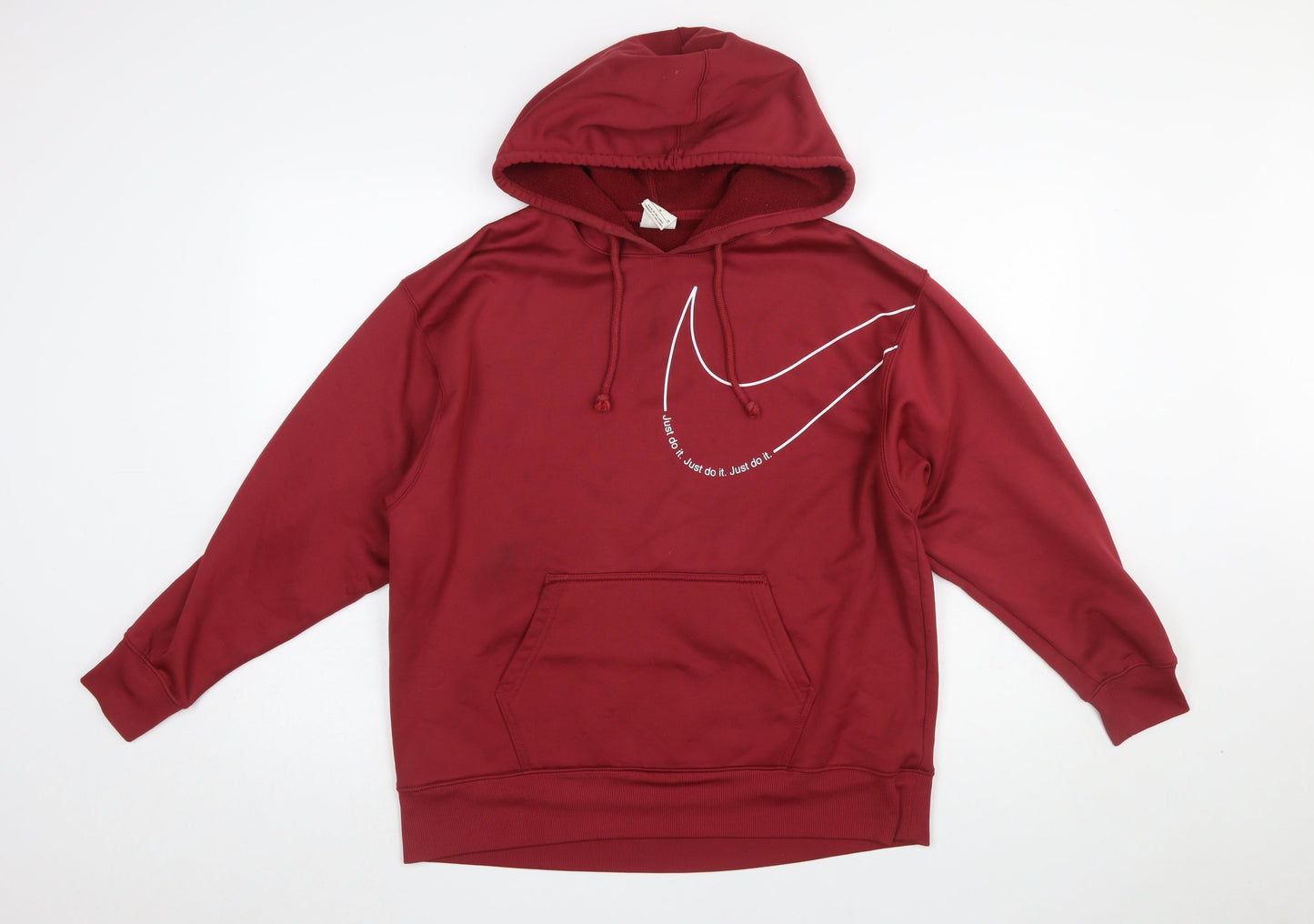 Mens UK Size M Nike Red Pullover Hoodie