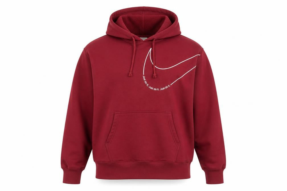 Mens UK Size M Nike Red Pullover Hoodie