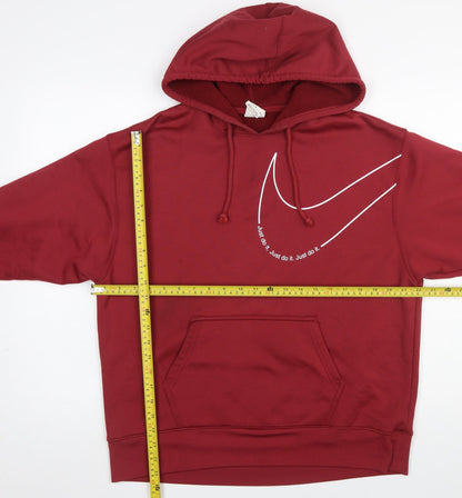 Mens UK Size M Nike Red Pullover Hoodie