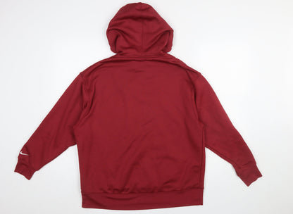 Mens UK Size M Nike Red Pullover Hoodie