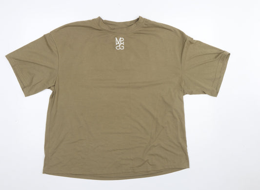 Womens UK Size L Missguided Brown Basic T-Shirt