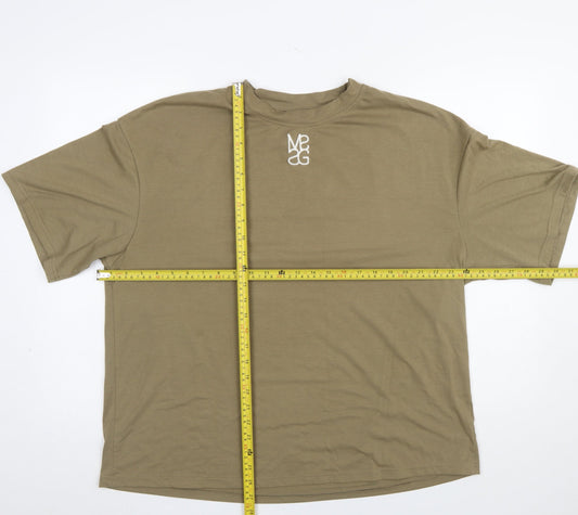 Womens UK Size L Missguided Brown Basic T-Shirt
