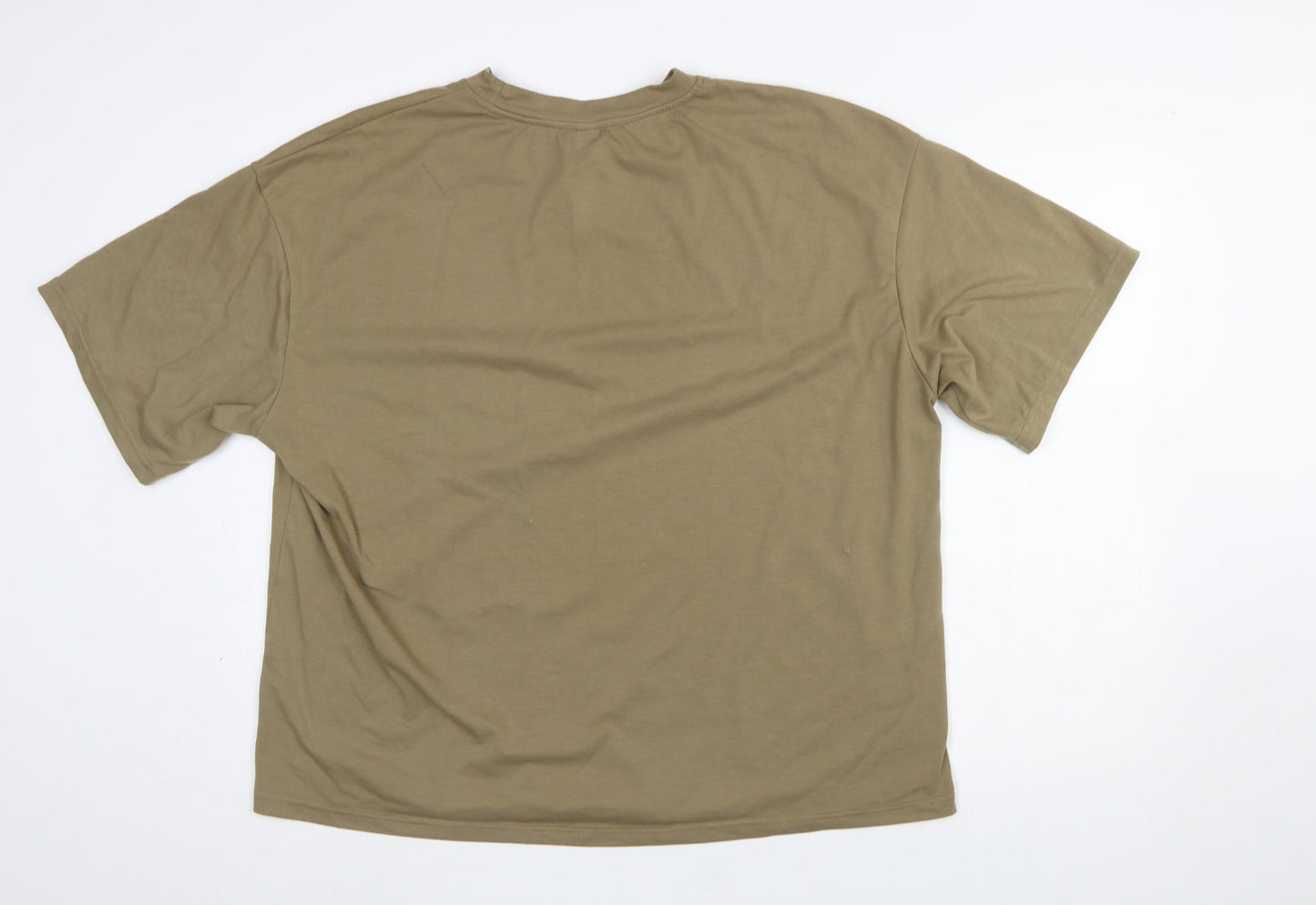 Womens UK Size L Missguided Brown Basic T-Shirt