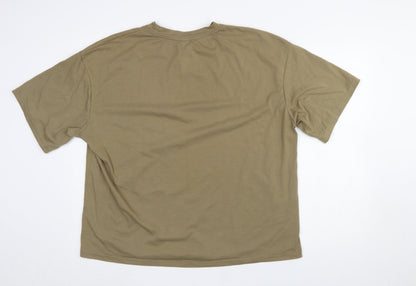 Womens UK Size L Missguided Brown Basic T-Shirt