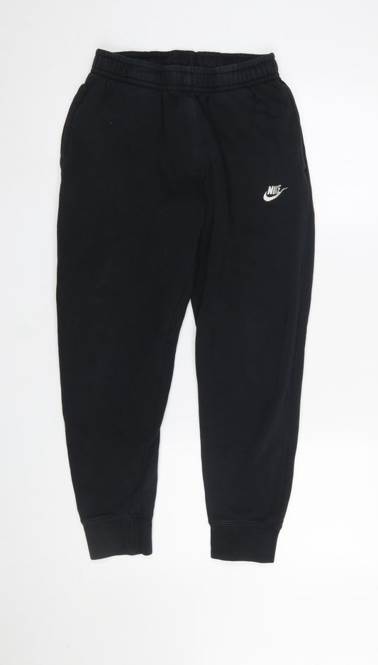 Womens UK Size S Nike Regular Fit Jogger Black Trousers