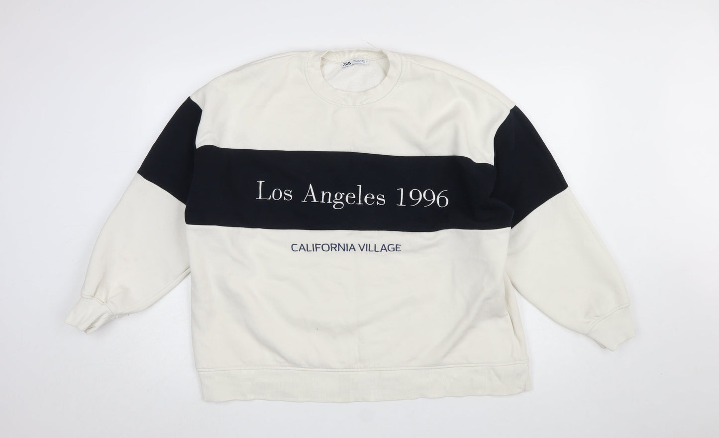 Womens UK Size M Zara Ivory Pullover Sweatshirt