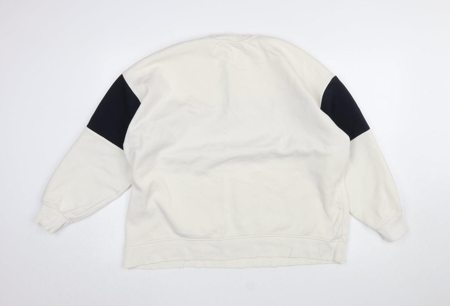 Womens UK Size M Zara Ivory Pullover Sweatshirt