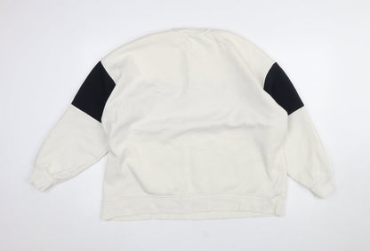 Womens UK Size M Zara Ivory Pullover Sweatshirt