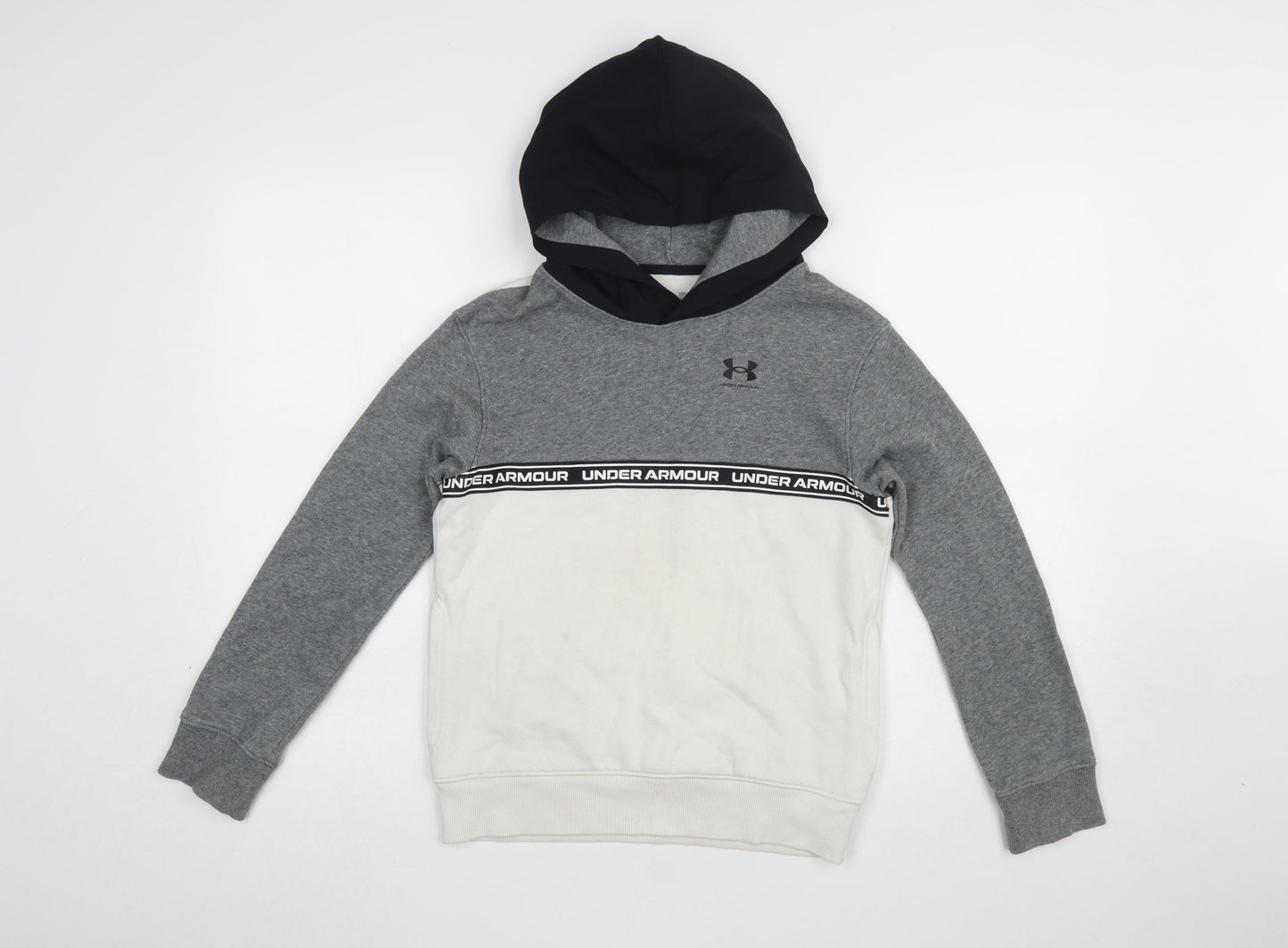 Boys UK Size M Under armour Grey Pullover Hoodie