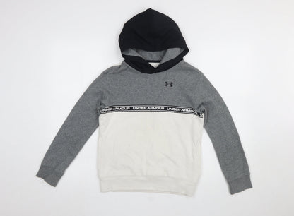 Boys UK Size M Under armour Grey Pullover Hoodie