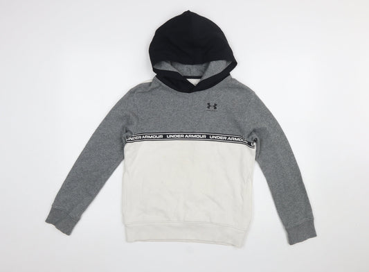 Boys UK Size M Under armour Grey Pullover Hoodie