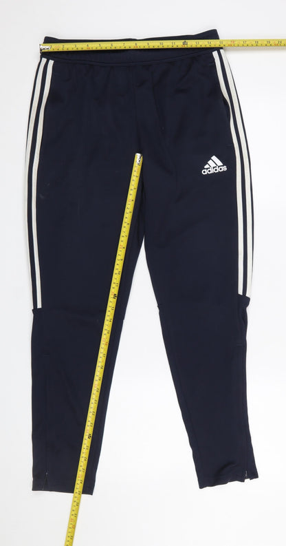Mens UK Size M adidas Slim Fit Jogger Blue Trousers
