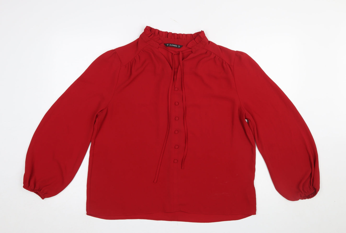 Womens UK Size 14 Dunnes Red Tunic Blouse
