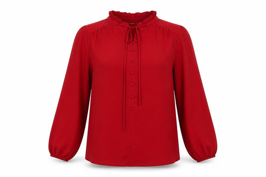 Womens UK Size 14 Dunnes Red Tunic Blouse