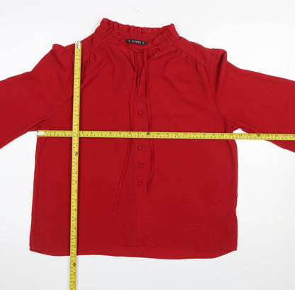 Womens UK Size 14 Dunnes Red Tunic Blouse