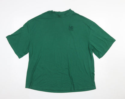 Missguided Women’s Green Relaxed Fit Cotton T-Shirt L