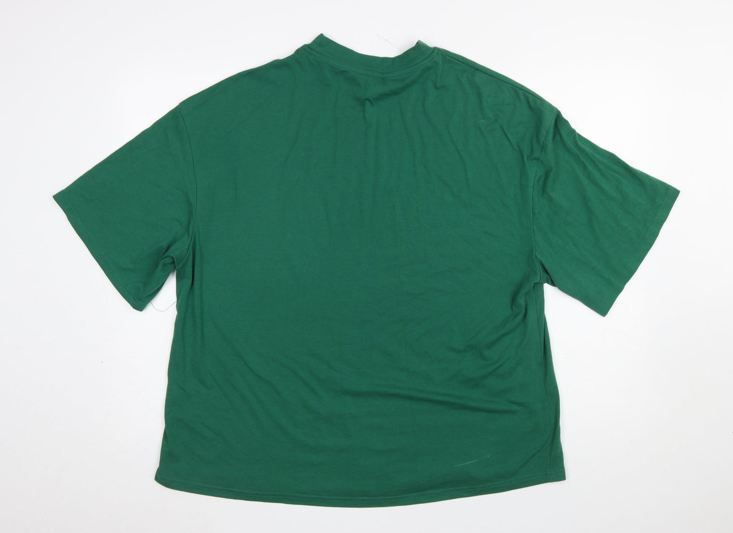 Missguided Women’s Green Relaxed Fit Cotton T-Shirt L