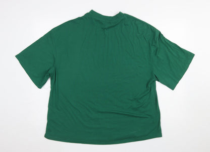 Missguided Women’s Green Relaxed Fit Cotton T-Shirt L