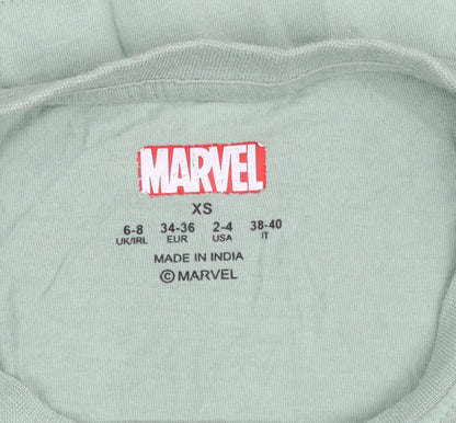 Girls UK Size XS Primark Green Basic T-Shirt
