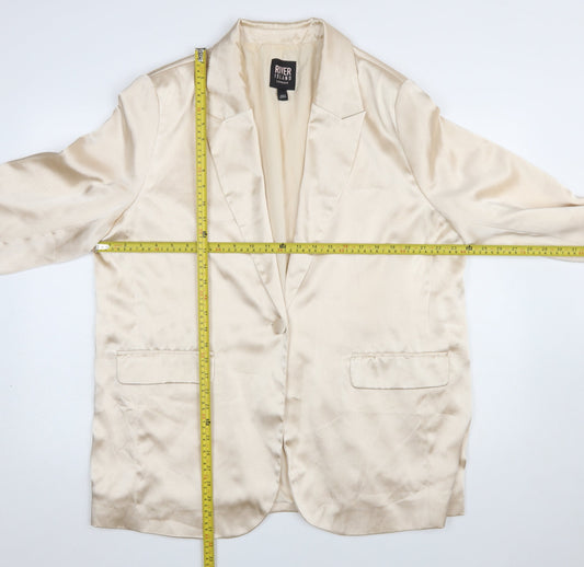 Womens UK Size 16 River Island Regular Ivory Blazer