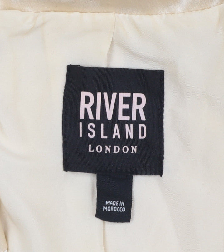 Womens UK Size 16 River Island Regular Ivory Blazer