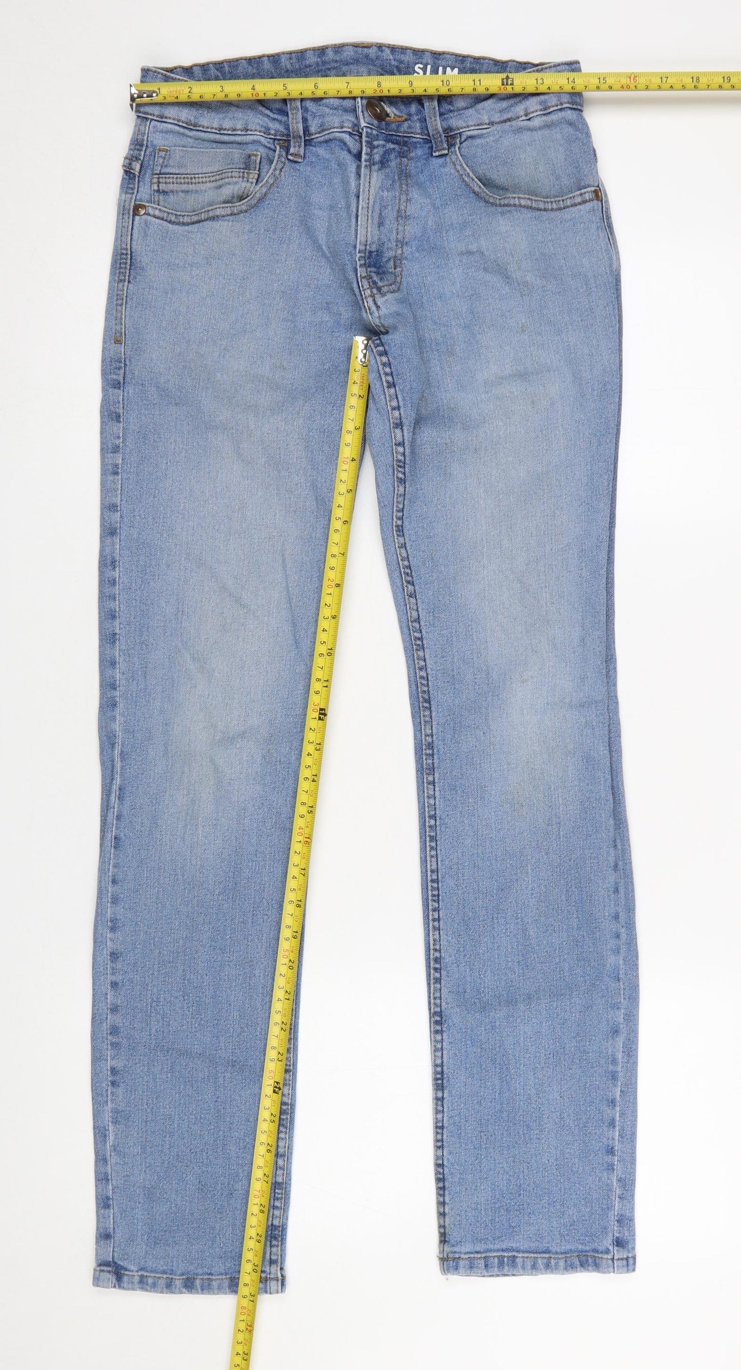 Mens UK Size M Dunnes Stores Slim Fit Straight Blue Jeans