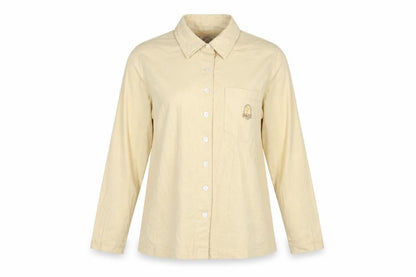 Womens UK Size S PACO Beige Basic Button-Up