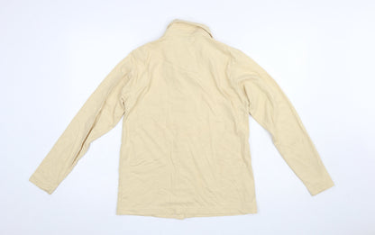 Womens UK Size S PACO Beige Basic Button-Up
