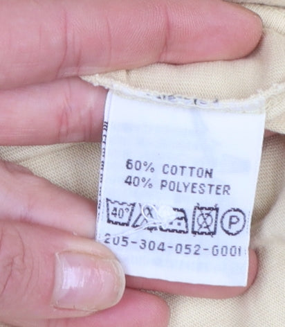 Womens UK Size S PACO Beige Basic Button-Up