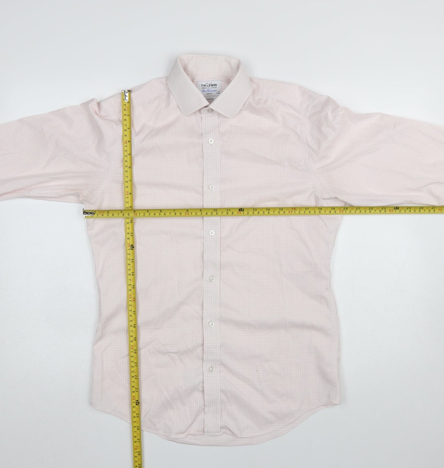 Mens UK Collar Size 15 T.M. Lewin Smart Pink  Dress Shirt