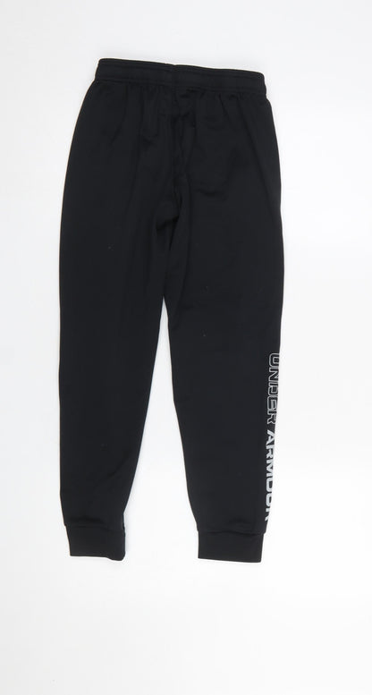 Boys UK Size M Under armour Regular Fit Jogger Black Trousers