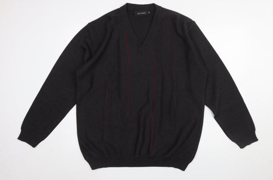 Mens UK Size 2XL Gilt Edge Black Pullover Jumper