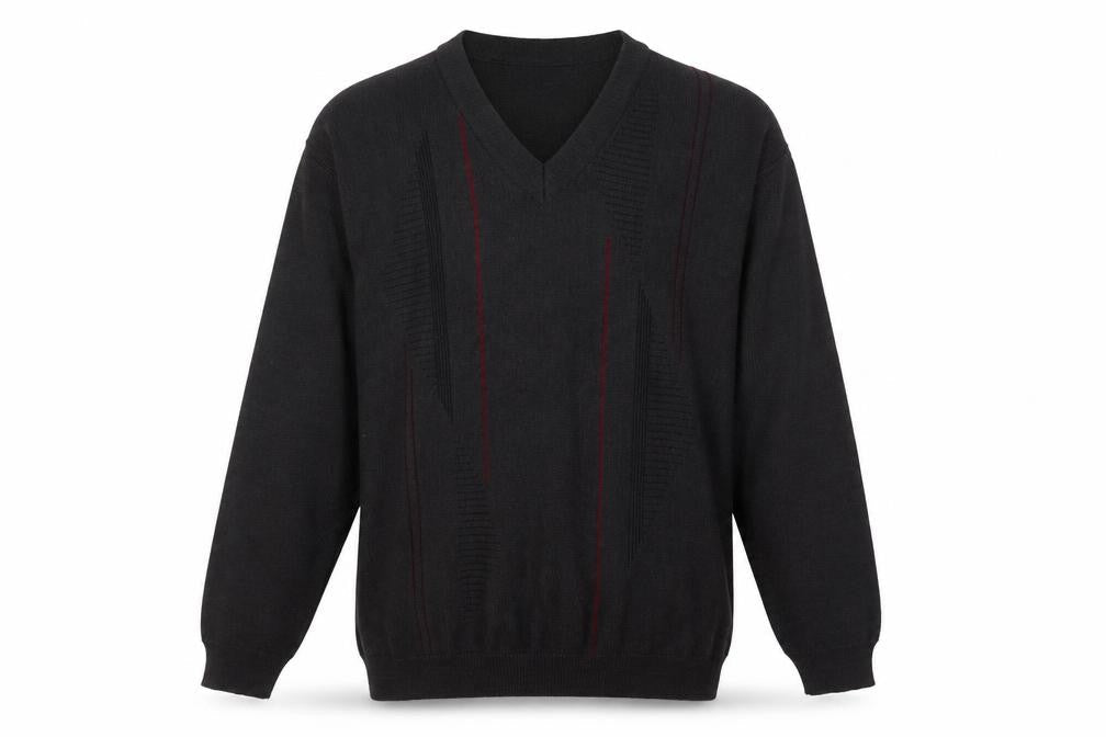 Mens UK Size 2XL Gilt Edge Black Pullover Jumper