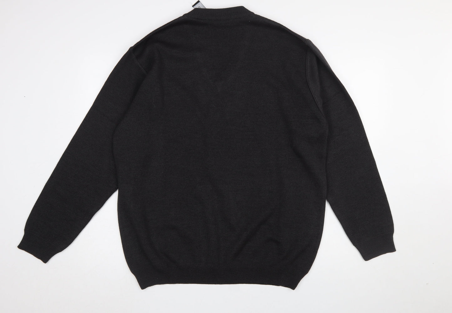 Mens UK Size 2XL Gilt Edge Black Pullover Jumper