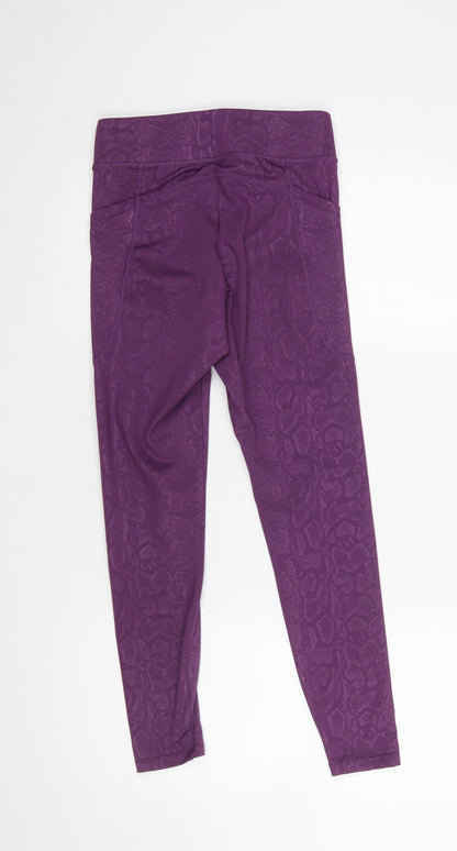 Womens UK Size S Dunnes Stores Slim Fit Leggings Purple Leggings