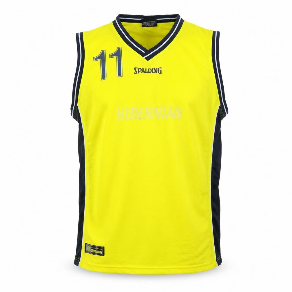 Mens UK Size XL Spalding Yellow Basketball Tank