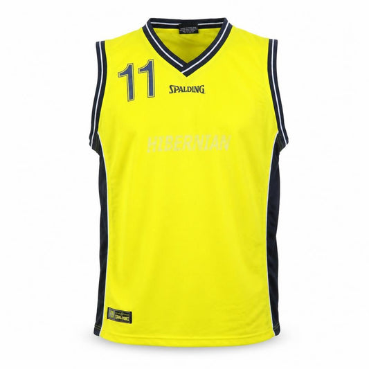 Mens UK Size XL Spalding Yellow Basketball Tank