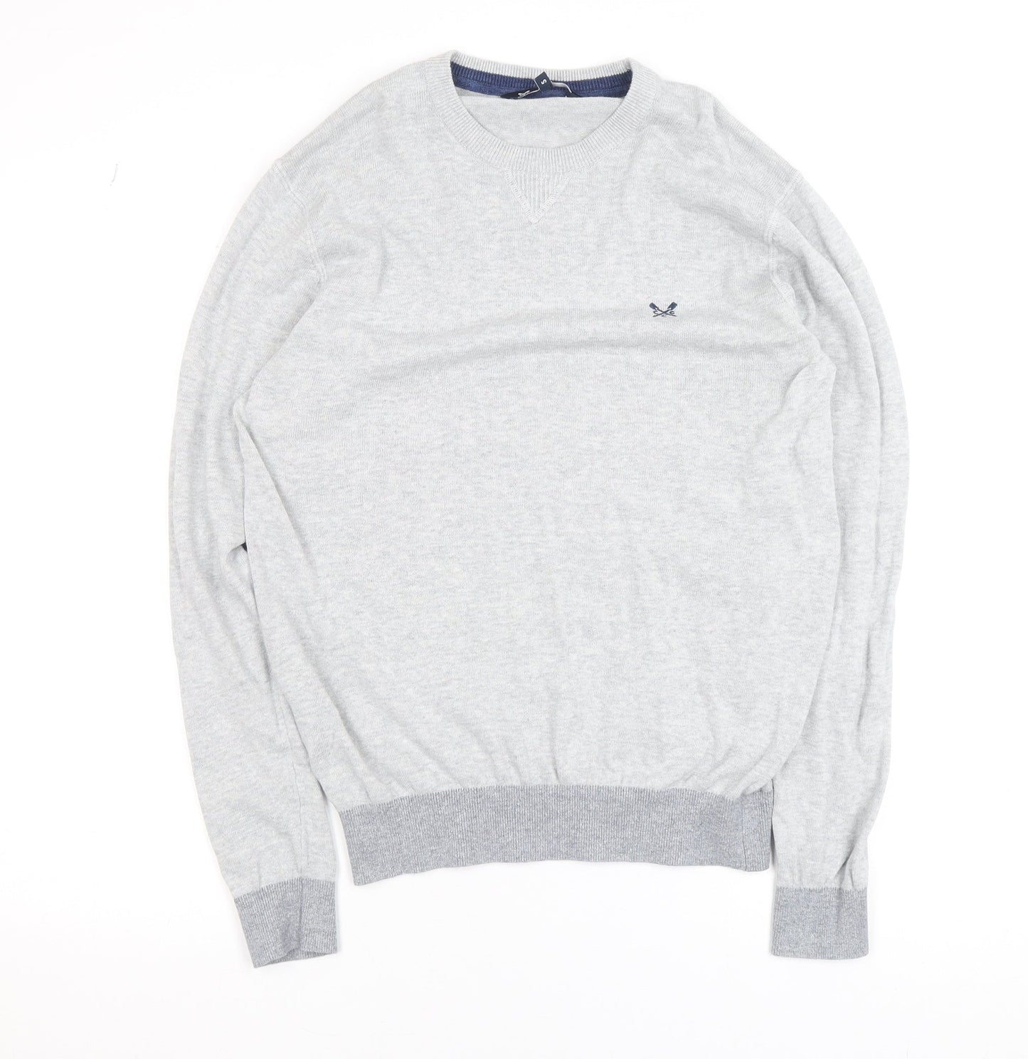 Mens UK Size S Crew Clothing Company Grey Pullover Jumper