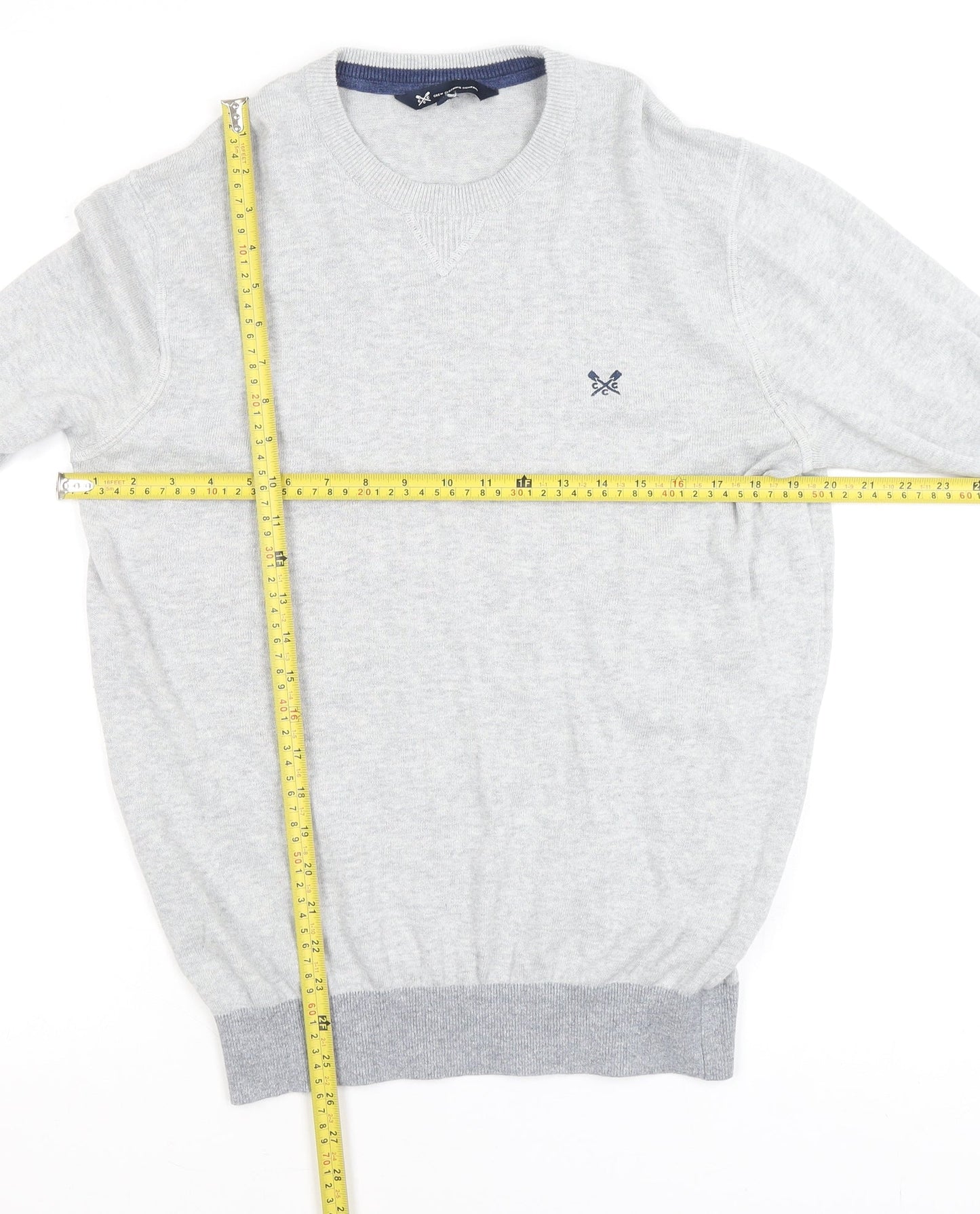 Mens UK Size S Crew Clothing Company Grey Pullover Jumper