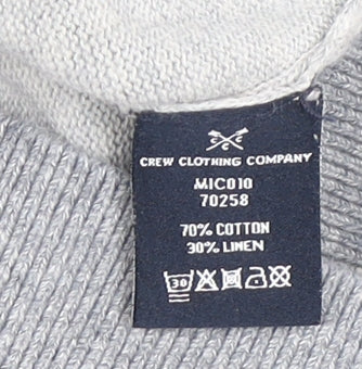 Mens UK Size S Crew Clothing Company Grey Pullover Jumper