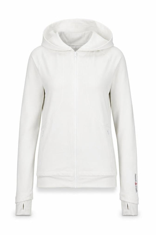 Womens UK Size S Reebok White CrossFit Gym & Training Running & Jogging Jacket