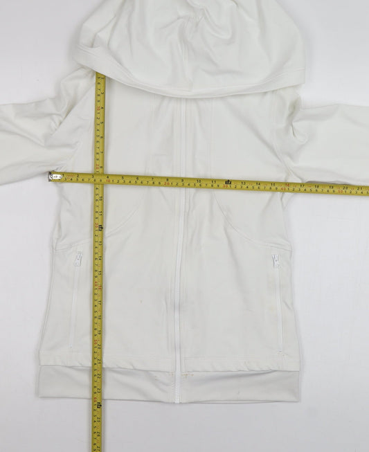 Womens UK Size S Reebok White CrossFit Gym & Training Running & Jogging Jacket