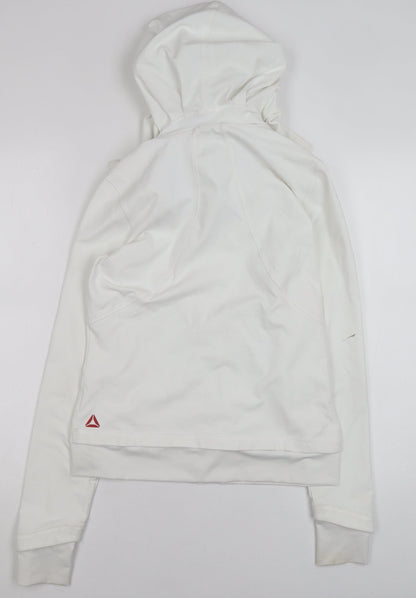 Womens UK Size S Reebok White CrossFit Gym & Training Running & Jogging Jacket
