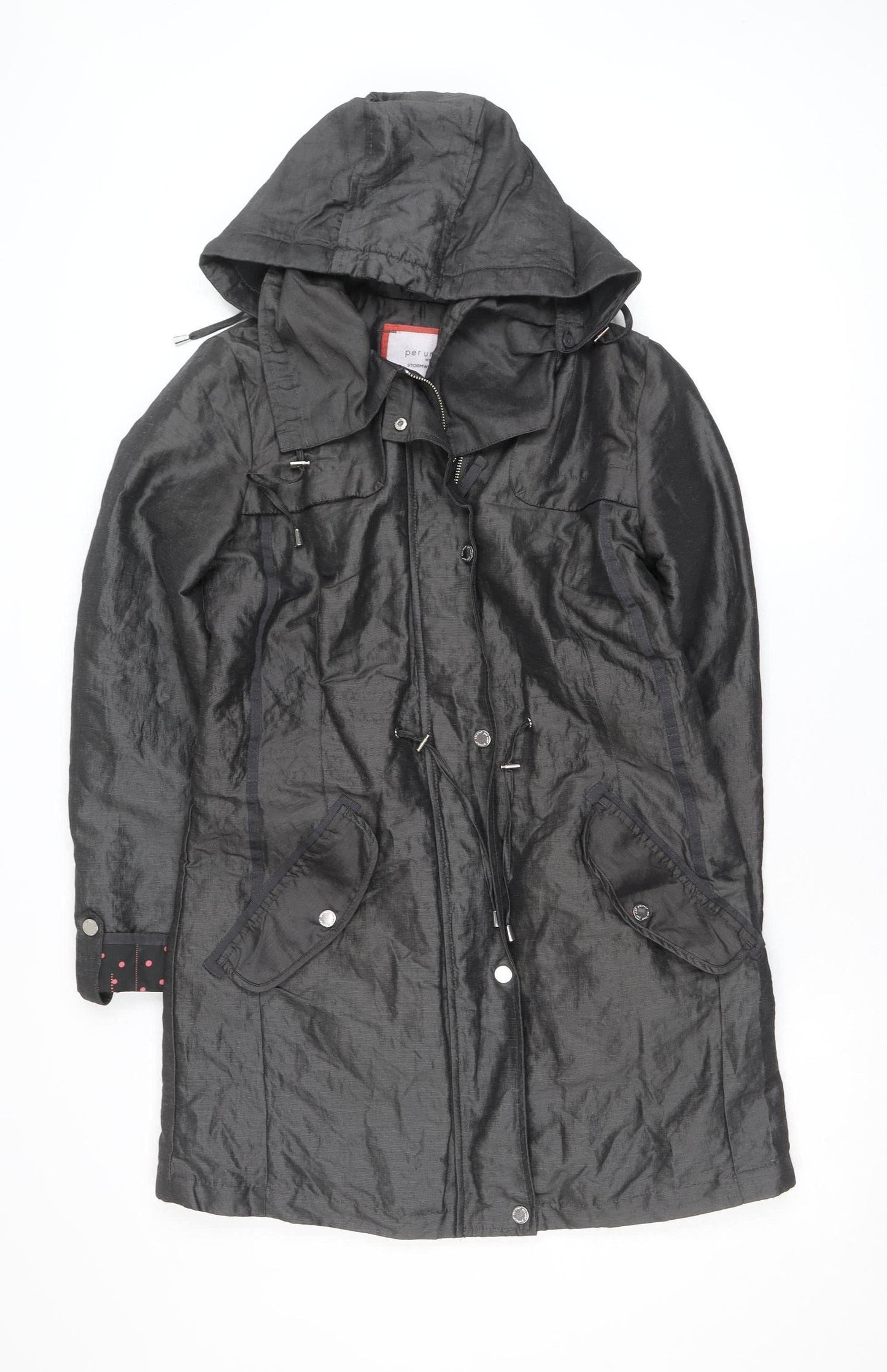 Womens UK Size 8 Marks and Spencer Grey Parka Coat