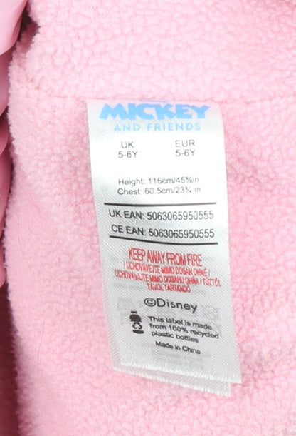 Girls UK Size 5-6 Years Disney Pink Puffer Jacket
