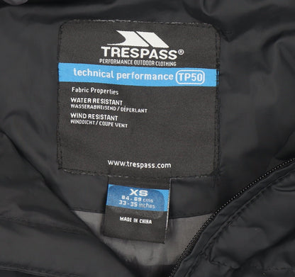 Mens UK Size XS Trespass Black Puffer Jacket